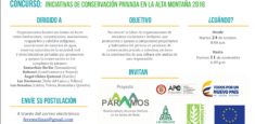 CONCURSO: Iniciativas de Conservación privada en la Alta Montaña 2016