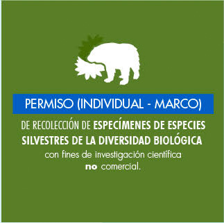 Permiso de recolección (individual y marco) de especímenes de especies silvestres de la diversidad biológica con fines de investigación científica no comercial